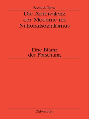cover image of Die Ambivalenz der Moderne im Nationalsozialismus